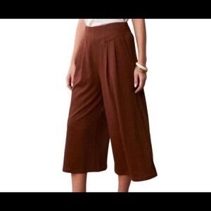 NWT Matilda Jane Alice dark brown cropped gaucho pants Small dp3